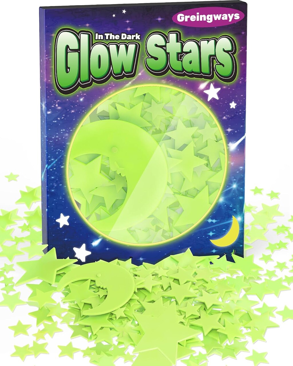 201pcs Glow in the Dark Stars for Ceiling – Realistic Glowing Star Stickers for Kids' Bedroom & Nursery – 3D Wall Decor Gift for Boys & Girls Ages 3-12 – Perfect Stocking Stuffers & Easter Basket Stuffers